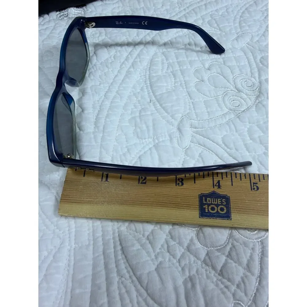 Ray-Ban Junior Kids Blue Square Rimmed Sunglasses w/ Case Youth Designer Shades